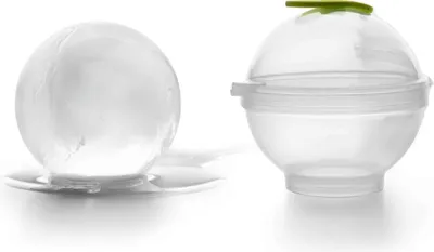 Produktbild von Set mit 4 Ibili- Kugel-Eisformen, Kunststoff/Silikon, 5,5 cm, transparent