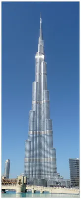 Produktbild von Wallario Wandbild aus Acryl, 125 x 50 cm, freischwebende Optik - Wolkenkratzer in Dubai