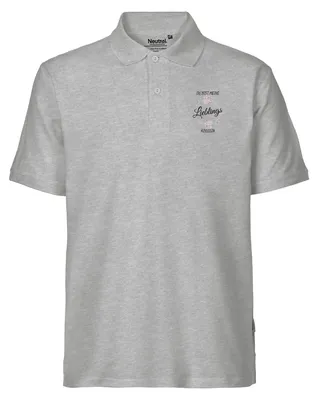 Produktbild von Huuraa Herren Polo Shirt Du Bist Lieblings Kollegin XXL Sport Grey Bio Baumwolle Fairtrade Poloshirt Geschenkidee