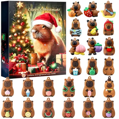 Zdjęcie produktu dla Capybara Kalendarz Adwentowy 2026 Kalendarz Adwentowy dla Dorosłych Dekoracja Świąteczna