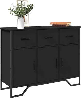 Obrázek produktu pro vidaXL Příborník černý 97x32,5x74,5 cm materiál na bázi dřeva