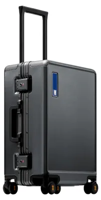 Produktbild von Reisekoffer mit Aluminiumrahmen, Handgepäck Trolley Hartschale, 56 cm, 38L, Grau