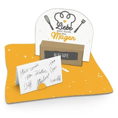 Produktbild von itenga Geldgeschenkverpackung Liebe geht durch den Magen (Motiv 121) Bodenplatte