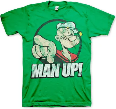 Produktbild von Popeye - Man Up! T-Shirt - XX-Large - Green