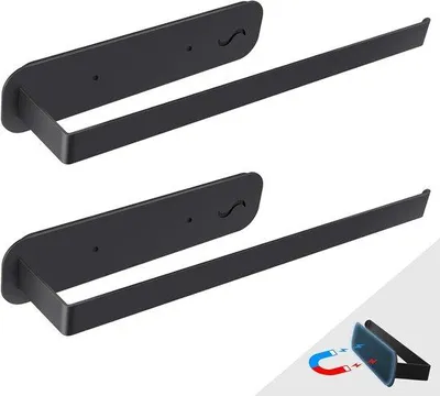 Image de Porte-rouleaux magnétiques de cuisine en acier inoxydable, lot de 2