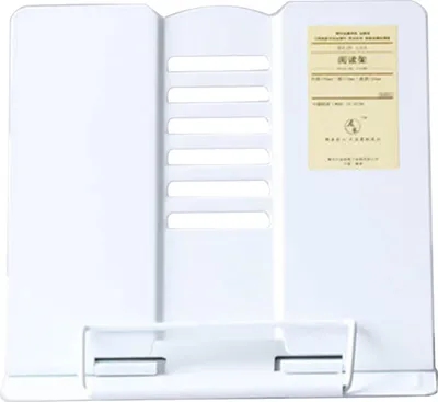 Produktbild von Metall-Buchständer, Schreibtisch, freihändige Lesestütze, Buchständer, verstellbarer Kochbuch-Dokumentenhalter für Rezepte, Musikbücher
