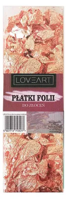 Zdjęcie produktu dla Folia do złoceń w płatkach - Loveart - miedziana
