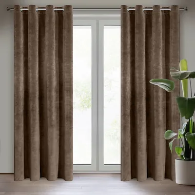 Produktbild von Eurofirany 366806, Durchscheinend, Braun, Einfarbig, Polyester, Öse, 290 g/m²
