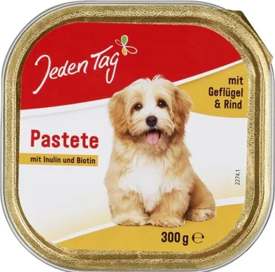Produktbild von Jeden Tag Hund Feine Pastete Gefügel und Rind (300 g)