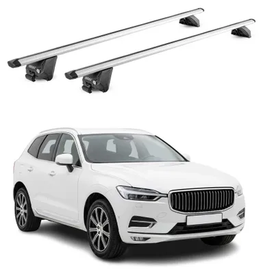 Image de Barres de toit transversales pour Volvo XC60 II 2018-2026 Aluminium Gris ABE, Image générée par une IA