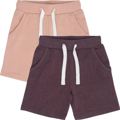 Produktbild von Minymo MIGirls 2er-Pack Mädchen Sweat Shorts kurze Hose Bermuda Baumwollmischung Regular Fit
