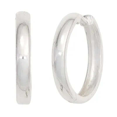 Produktbild von Ohrringe Creolen 18,7mm 925 Silber rhodiniert Klappcreolen Ohrschmuck Damen