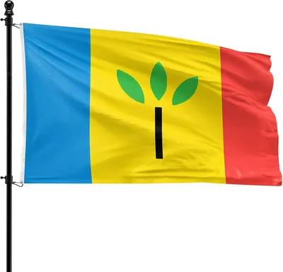 Imagen del producto de Bandera del municipio de Landgraaf, 90 x 150 cm, de poliéster, para asta de bandera