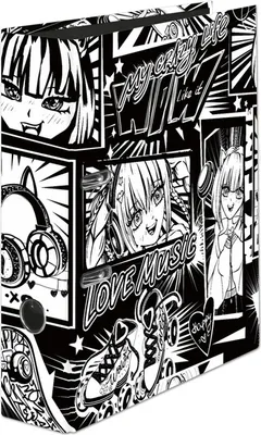 Produktbild von FALKEN Manga Black and White Motivordner 8,0 cm DIN A4