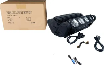Obrázek produktu pro Pohyblivá světelná hlava, 8x15W RGBW, ovládání DMX, 1 světlo, zástrčka EU