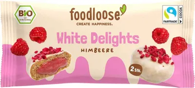 Produktbild von foodloose White Delights Himbeere 40g