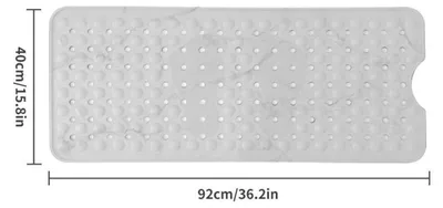 Obrázek produktu pro INF Protiskluzová podložka do vany se silikonovými přísavkami 90x40cm pro Bezpečnou Koupel Bílý