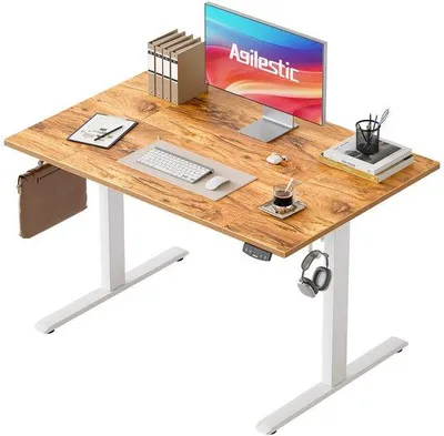 Produktbild von Elektrisch höhenverstellbarer Schreibtisch 120 x 80 cm - Steh-Sitz-Schreibtisch mit Memory-Funktion - Höhenverstellbarer Computertisch - Gaming-Schreibtisch