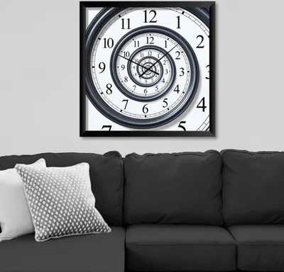 Produktbild von Opviq, STMDF7987620, Dekorative MDF-Uhr, Mehrfarbig, 100 % MDF, 45 x 45 cm