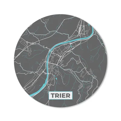 Produktbild von MuchoWow® Mauspad Mousepad Stadtplan - Deutschland - Blau - Trier - Karte 30x30 cm - Mousepads - Maus Mat - Pad - Mausunterlage - Tischunterlage - Schreibtischmatten