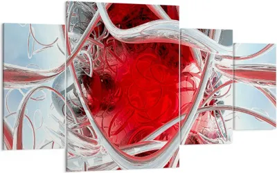 Produktbild von Bild auf Leinwand - Leinwandbild - Abstrakt zusammensetzung 3d grafiken - 160x90cm - Wand Bild - Wanddeko - Leinwanddruck - Bilder - Kunstdruck - Leinwand bilder - Wandkunst - DL160x90-0998