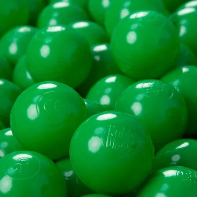 Image de KiddyMoon 1200 ∅ 6cm boules de billard pour enfants boules de jeux boules en plastique pour enfants fabriquées dans l'UE, vertes