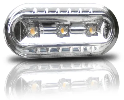 Produktbild von 2x LED Klarglas Seitenblinker Blinker CHROM #2 für VW Seat Skoda Ford