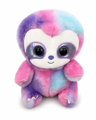 Produktbild von Faultier Kuscheltier 30 cm Regenbogen Faultier mit Großen Glitzeraugen Plüschtier Stofftier Weiches Kawaii Geschenk für Kinder