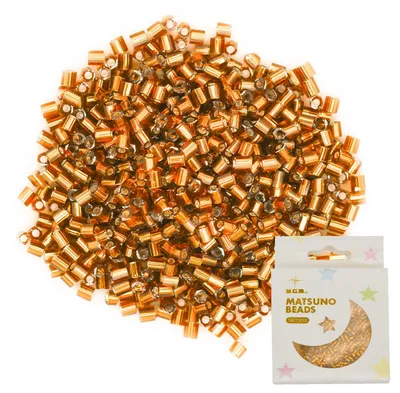 20g japanische Rocailles Glasperlen sechseckig 11/0 2mm, orange