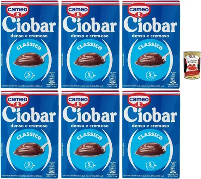 Produktbild von Cameo Ciobar Classico Kakao heiße schokolade istant chocolate 6x 125g schoko, istant hot chocolate + Italian Gourmet polpa 400g