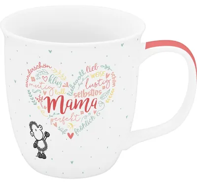 Produktbild von Sheepworld Tasse Mama Herz Porzellan 320 ml spülmaschinen- und mikrowellengeeignet