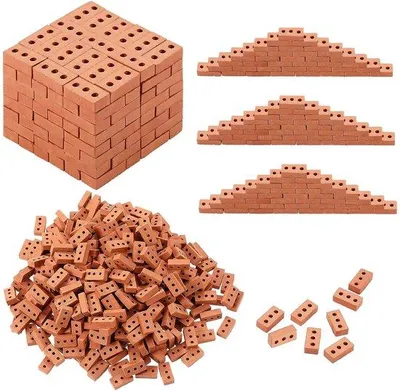 Image de Lot de briques miniatures - Kit de briques miniatures pour le modélisme - 300 pièces