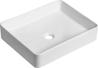 Zdjęcie produktu dla Laveo Kvadrato Umywalka Nablatowa Prostokątna Biała Ceramika 470x360 mm 10 Lat Gwarancji
