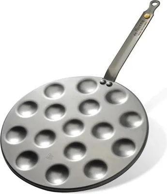 Immagine prodotto di Vassoio per poffertjes da 16 pezzi - Piastra in ghisa con diametro di 27 cm - Ideale per i poffertjes olandesi