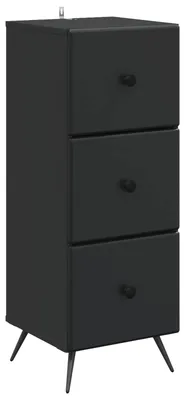 Image de vidaXL Commode noire 33 x 34,5 x 90 cm en aggloméré