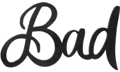 Produktbild von Schriftzug Bad Türschild aus Holz schwarz Badezimmer