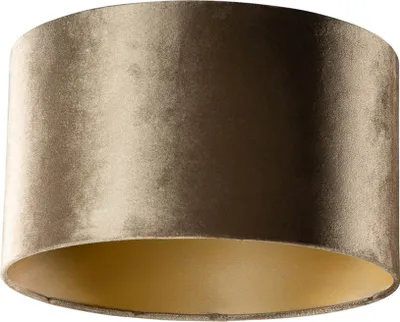 Produktbild von Samtlampenschirm Bronze mit goldener Innenseite 35/35/20