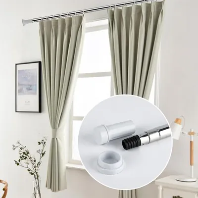 Immagine prodotto di Jopassy asta tenda doccia in acciaio inox asta telescopica asta morsetto asta doccia senza foratura 70-120cm