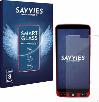 Produktbild von 3x Savvies Schutzglas Folie für Olympia Neo Smartphone 9H Panzer Schutzfolie Glas Displayschutz klar transparent