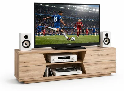 Produktbild von Lowboard TV-Schrank 147x45x40 Fernsehschrank Wildeiche Nachbildung #4443