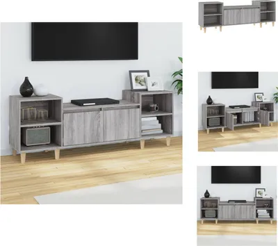 Obrázek produktu pro vidaXL TV skříňka šedá Sonoma 160x35x55 cm materiál na bázi dřeva - TV nábytek