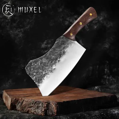 Immagine prodotto di Mannaia Coltello da macellaio Coltello da cucina professionale affilato e forgiato a mano per carne, pesce e verdure. Ma anche mannaia e mannaia da macellaio per cuochi professionisti e per hobby