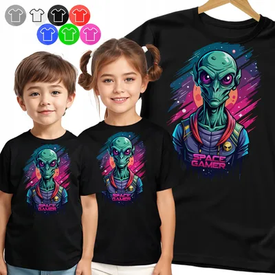 Immagine prodotto di Maglietta per bambini - Space Gamer Alien per ragazzo - 3Xs