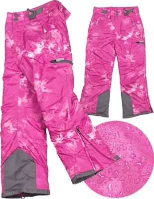 Produktbild von FIRI Kinderskihose Winter isoliert wasserdicht, rosa weiß, 146