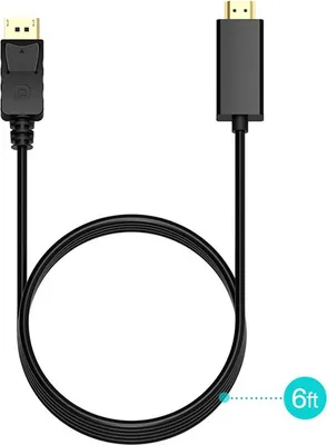 Obrázok produktu pre DP to HDMI kábel Male DisplayPort konverzie video audio adaptér pre PC HDTV projektor notebook 1080P (1.8m)