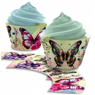 Produktbild von Piniatowe Love Papilotki Motylki Papier Ø 7 cm 12 Stück