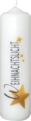 Produktbild von Weihnachtskerze - Weihnachtslicht Weiß 220 x Ø 60 mm