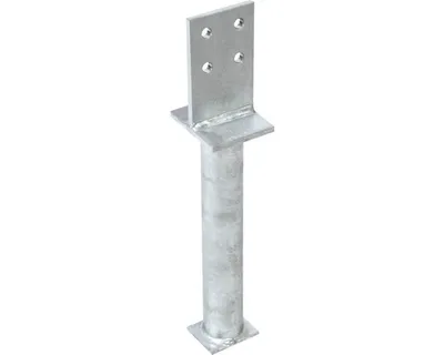 Zdjęcie produktu dla Alberts 212674 Wspornik słupka T ze środnikiem, do przykręcenia, ocynkowany ogniowo, 130 x 300 mm