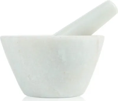 Immagine prodotto di Boska mortaio Spicy / speciale per spezie / lavabile in lavastoviglie / granito / bianco / 100 x 100 x 60 mm
