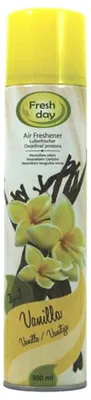 Image de 24x Fresh Day 300ml désodorisant vanille parfum d'ambiance appartement chambre boîtes